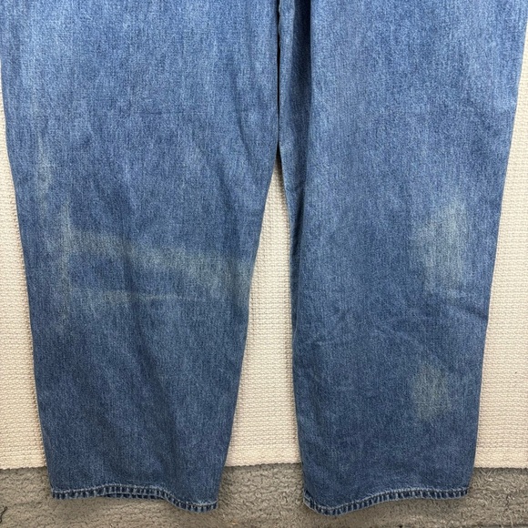 Vintage Y2K Levis Silver Tab Fits Men’s Size XL Blue Denim Baggy Overalls Faded - Picture 12 of 14